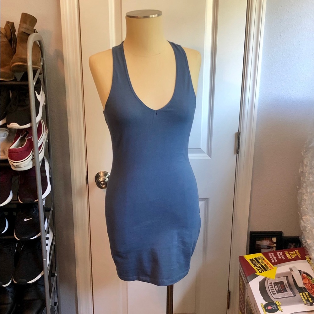 RVCA Blue Cut Out Sleeveless Dress